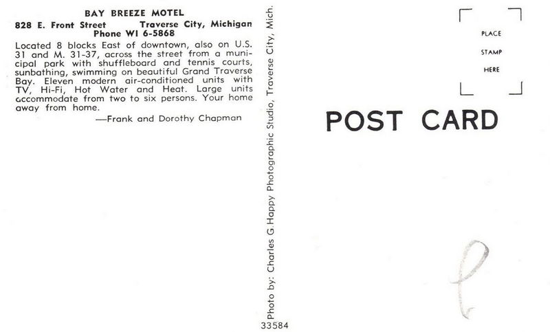 Bay Breeze Motel - Vintage Postcard (newer photo)